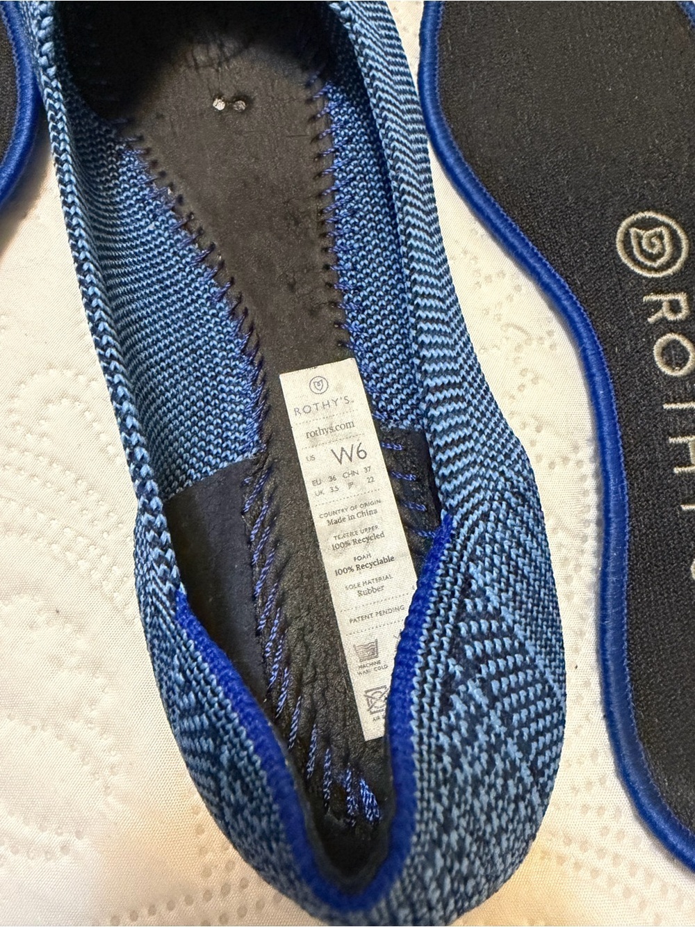 Rothy's The Point Flat In Lapis Python Blue 🔥RARE🔥 - Picture 10 of 10